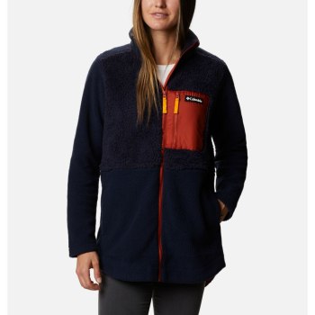 Columbia Ženske Jakne - Lodge Sherpa Full Zip Fleece Tamnoplave | LBSR-07451